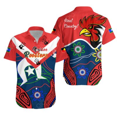 NRL Sydney Roosters NAIDOC Week "Heal Country" Hawaiian Shirt