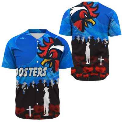 NRL Sydney Roosters Poppy ANZAC Day Baseball Jersey