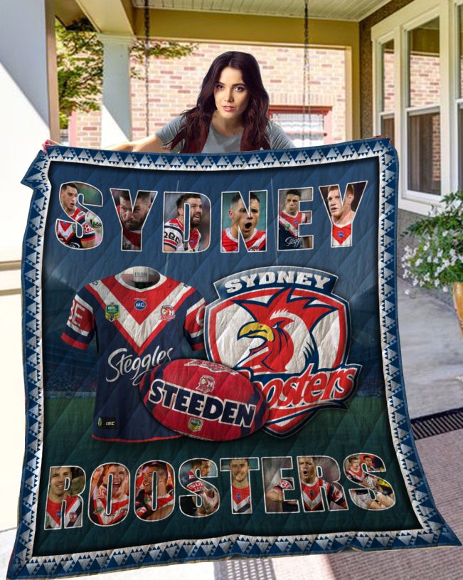 NRL Sydney Roosters Quilt Blanket V1