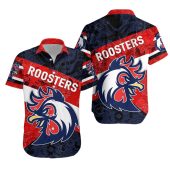 NRL Sydney Roosters Sporty Indigenous Hawaiian Shirt