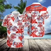 NRL Sydney Roosters Tropical Flowers Hawaiian Shirt