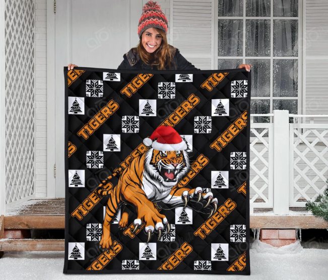 NRL Wests Tigers Christmas Quilt Blanket