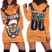 NRL Wests Tigers Custom Text Number Aboriginal Tattoo Christmas Women Hoodie Dress