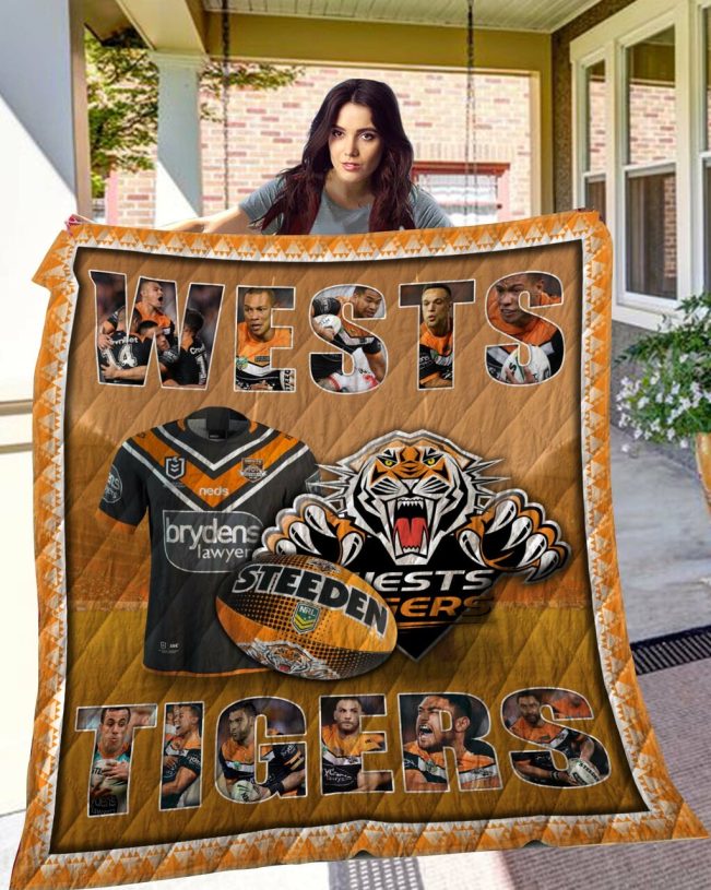 NRL Wests Tigers Quilt Blanket V1