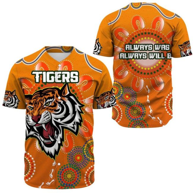 NRL Wests Tigers Unique Indigenous Baseball Jersey