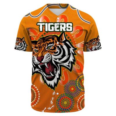 NRL Wests Tigers Unique Indigenous Baseball Jersey