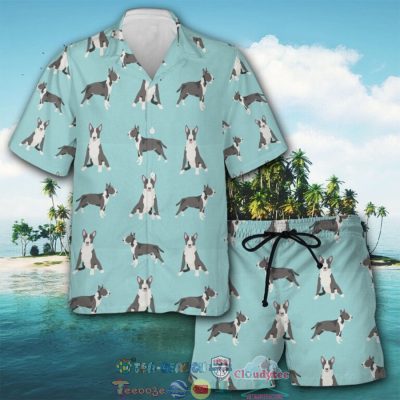 Bull Terrier Cute Art Hawaiian Shirt And Shorts - Hot Sale 2025