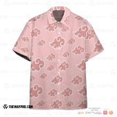 Naruto Pink Akatsuki Pattern Hawaiian Shirt Short.jpg - demo10