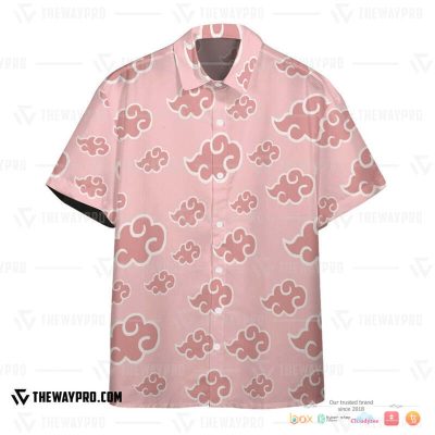 Naruto Pink Akatsuki Pattern Hawaiian Shirt, Short - Hot Sale 2025