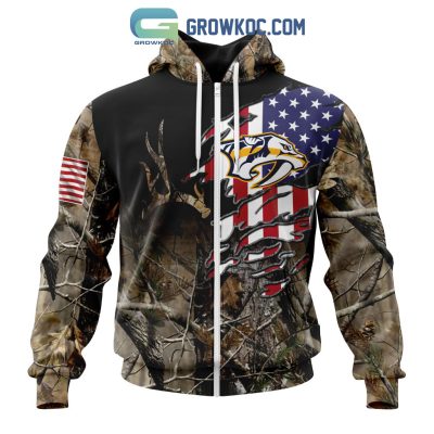 Nashville Predators NHL Special Camo Realtree Hunting Personalized Hoodie T Shirt