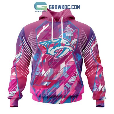 Nashville Predators NHL Special Design I Pink I Can! Fearless Again Breast Cancer Hoodie T Shirt