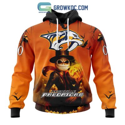 Nashville Predators NHL Special Jack Skellington Halloween Concepts Hoodie T Shirt
