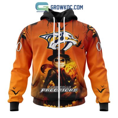 Nashville Predators NHL Special Jack Skellington Halloween Concepts Hoodie T Shirt