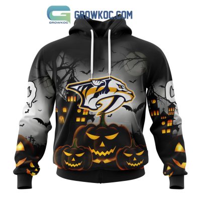 Nashville Predators NHL Special Pumpkin Halloween Night Hoodie T Shirt