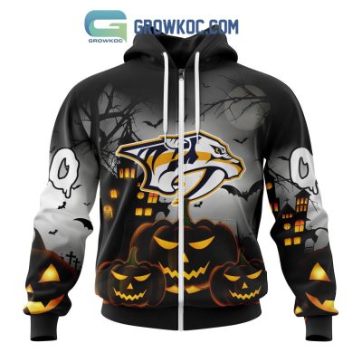 Nashville Predators NHL Special Pumpkin Halloween Night Hoodie T Shirt
