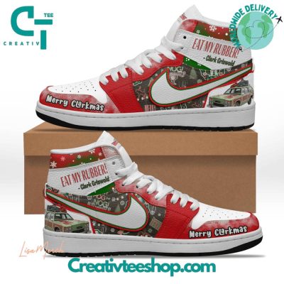 National Lampoon Christmas Vacation Merry Clarkmas Air Jordan 1 Sneaker - soulcals.com