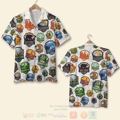 National Park Seamless Pattern, Hawaiian Shirt, Short - Hot Sale 2025