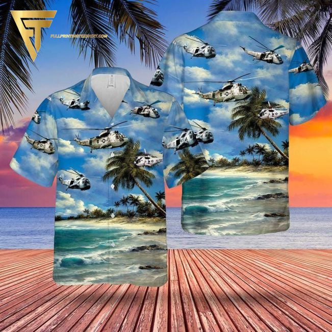 Navy Sikorsky Sh-3 Sea King Blue All Over Print Hawaiian Shirts And Beach Shorts - Hot Sale 2025