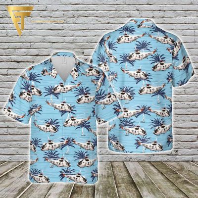 Navy Sikorsky Sh-3 Sea King Blue Palm Tree All Over Print Hawaiian Shirts And Beach Shorts - Hot Sale 2025