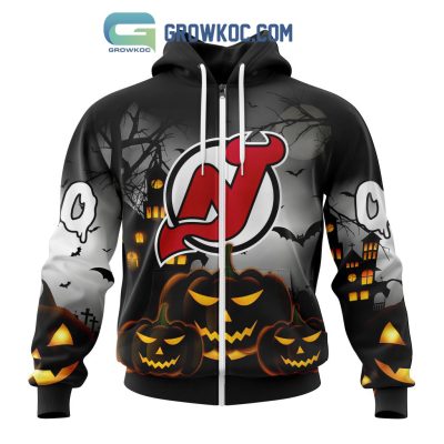 New Jersey Devils NHL Special Pumpkin Halloween Night Hoodie T Shirt