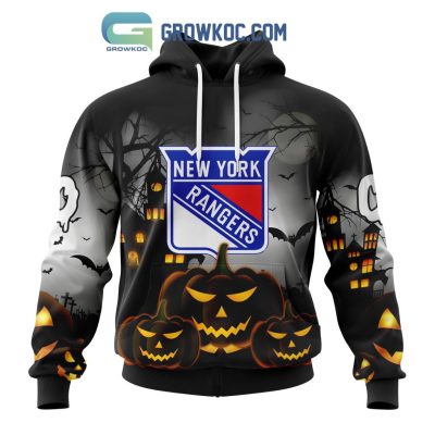 New York Rangers NHL Special Pumpkin Halloween Night Hoodie T Shirt