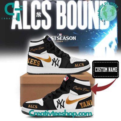 New York Yankees ALCS BOUND 2024 Air Jordan 1 Sneaker - soulcals.com