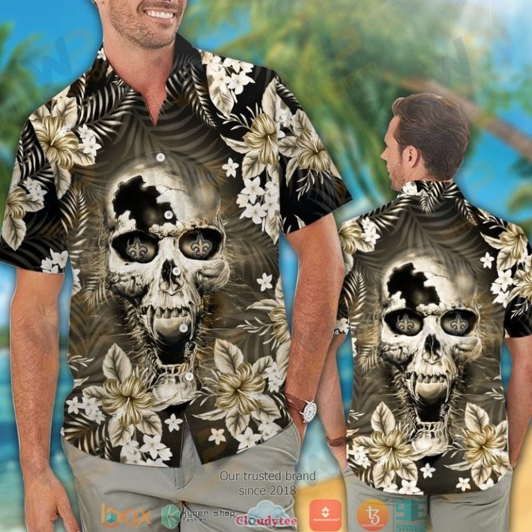 New Orleans Saints 3D Illusion Skull Hawaiian Shirt, Short - Hot Sale 2025 New Orleans Saints 3D Illusion Skull Hawaiian Shirt, Short - Hot Sale 2025