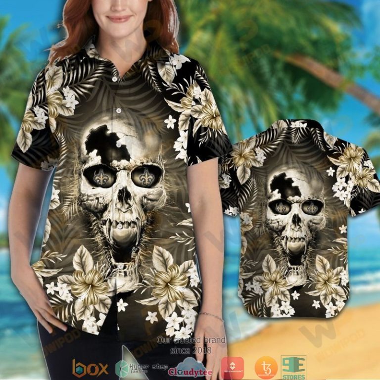 New Orleans Saints 3D Illusion Skull Hawaiian Shirt, Short - Hot Sale 2025 New Orleans Saints 3D Illusion Skull Hawaiian Shirt, Short - Hot Sale 2025