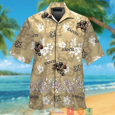 New Orleans Saints Hibiscus Pattern Hawaiian Shirt, Short - Hot Sale 2025
