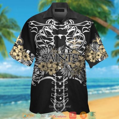 New Orleans Saints Backbone Hibisucs Hawaiian Shirt, Short - Hot Sale 2025