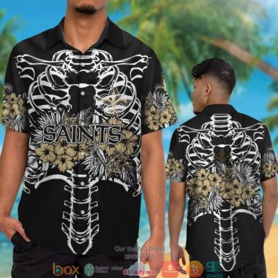 New Orleans Saints Backbone Hibisucs Hawaiian Shirt, Short - Hot Sale 2025