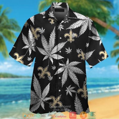 New Orleans Saints Cannabis Black Hawaiian Shirt, Short - Hot Sale 2025