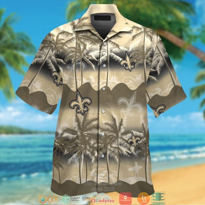 New Orleans Saints Coconut Island Ocean Waves Hawaiian Shirt, Short - Hot Sale 2025
