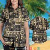 New Orleans Saints Hibiscus Coconut Ocean Square Pattern Black Hawaiian Shirt Short 1 2 768x768 1.jpg - demo10
