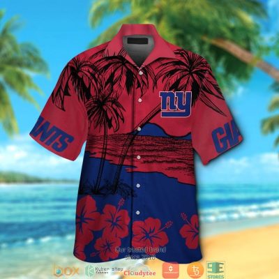 New York Giants Coconut Island Hibiscus Hawaiian Shirt, Short - Hot Sale 2025