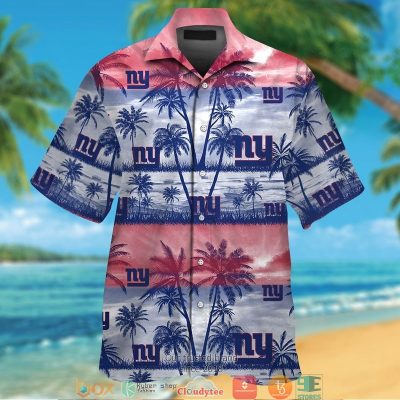 New York Giants Coconut Island White Red Hawaiian Shirt, Short - Hot Sale 2025