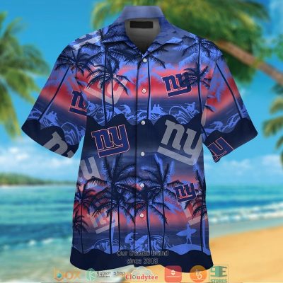 New York Giants Coconut Island Ocean Waves Hawaiian Shirt, Short - Hot Sale 2025