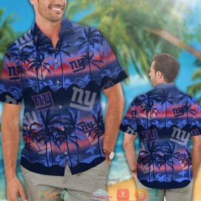 New York Giants Coconut Island Ocean Waves Hawaiian Shirt, Short - Hot Sale 2025