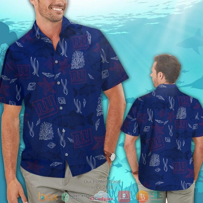 New York Giants Fish Ocean Pattern Hawaiian Shirt, Short - Hot Sale 2025 New York Giants Fish Ocean Pattern Hawaiian Shirt, Short - Hot Sale 2025