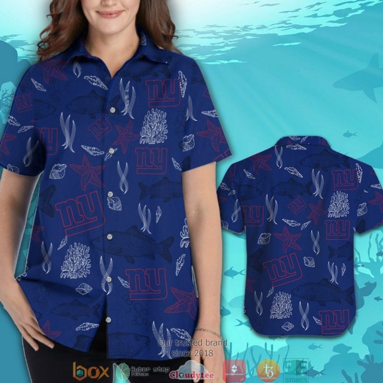 New York Giants Fish Ocean Pattern Hawaiian Shirt, Short - Hot Sale 2025 New York Giants Fish Ocean Pattern Hawaiian Shirt, Short - Hot Sale 2025