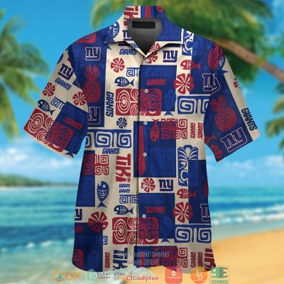 New York Giants Fish Pineapple Pattern Hawaiian Shirt, Short - Hot Sale 2025