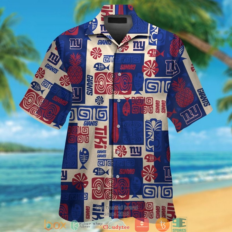 New York Giants Fish Pineapple Pattern Hawaiian Shirt, Short - Hot Sale 2025 New York Giants Fish Pineapple Pattern Hawaiian Shirt, Short - Hot Sale 2025
