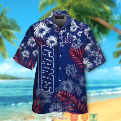 New York Giants Hibiscus Leaf Hawaiian Shirt, Short - Hot Sale 2025