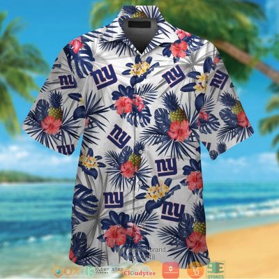 New York Giants Hibiscus Pineapple Hawaiian Shirt, Short - Hot Sale 2025