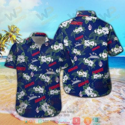 New York Giants Hibiscus Flower Hawaiian Shirt, Short - Hot Sale 2025