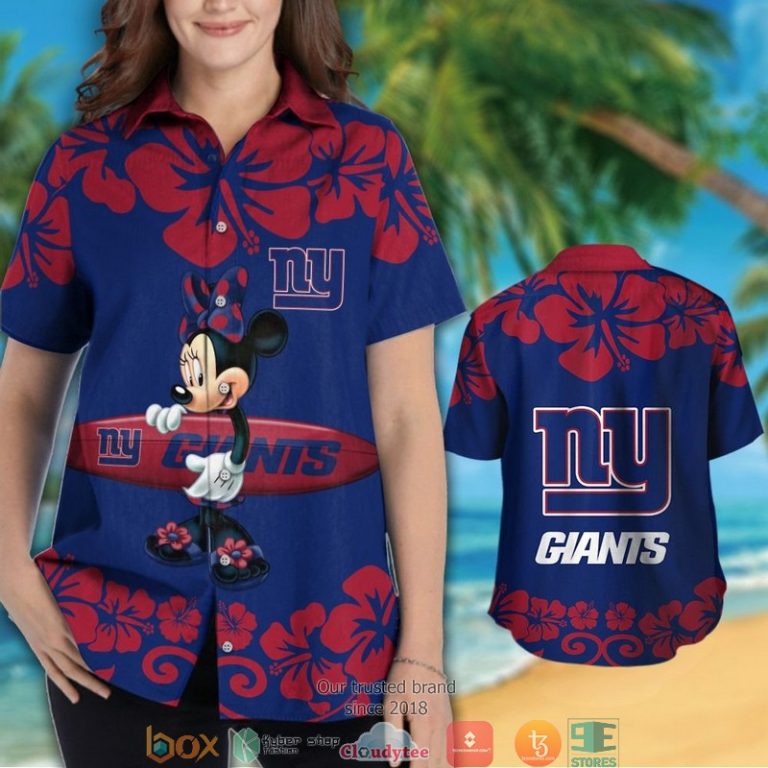 New York Giants Minnie Mouse Hawaiian Shirt, Short - Hot Sale 2025 New York Giants Minnie Mouse Hawaiian Shirt, Short - Hot Sale 2025
