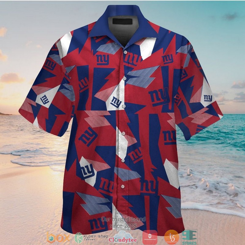 New York Giants Red Navy Blue Hawaiian Shirt, Short - Hot Sale 2025