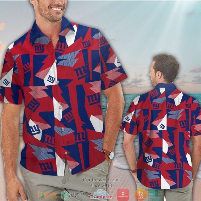 New York Giants Red Navy Blue Hawaiian Shirt, Short - Hot Sale 2025