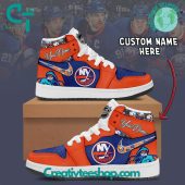 NHL New York Islanders Custom Name Air Jordan 1 Shoes - soulcals.com