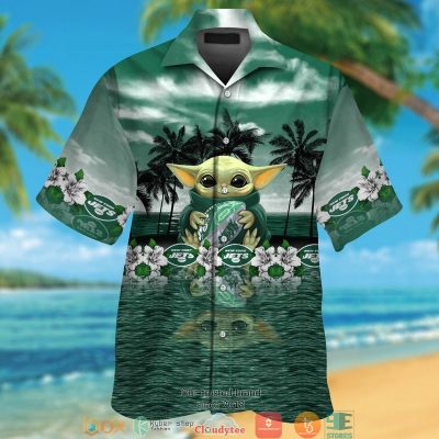 New York Jets Baby Yoda Hawaiian Shirt, Short - Hot Sale 2025
